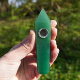 Green Aventurine Crystal Pipe